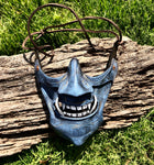 Blue Samurai Mask - Leather